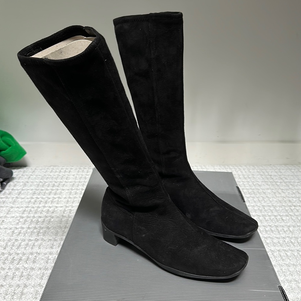 Prada suede high boot